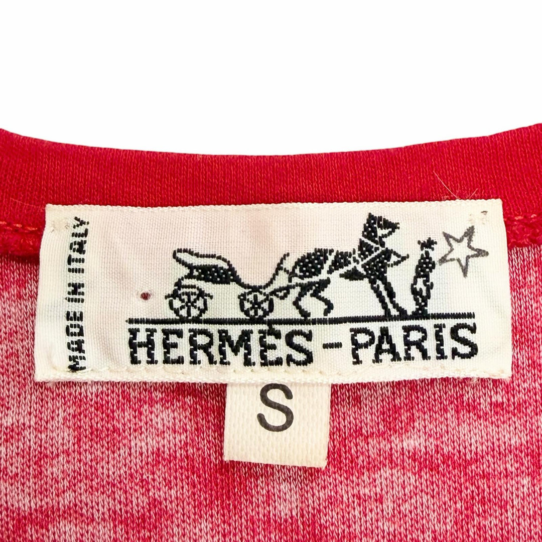 Great HERMES one piece LES FOLIES DU CIEL Crew neck short sleeve Red S