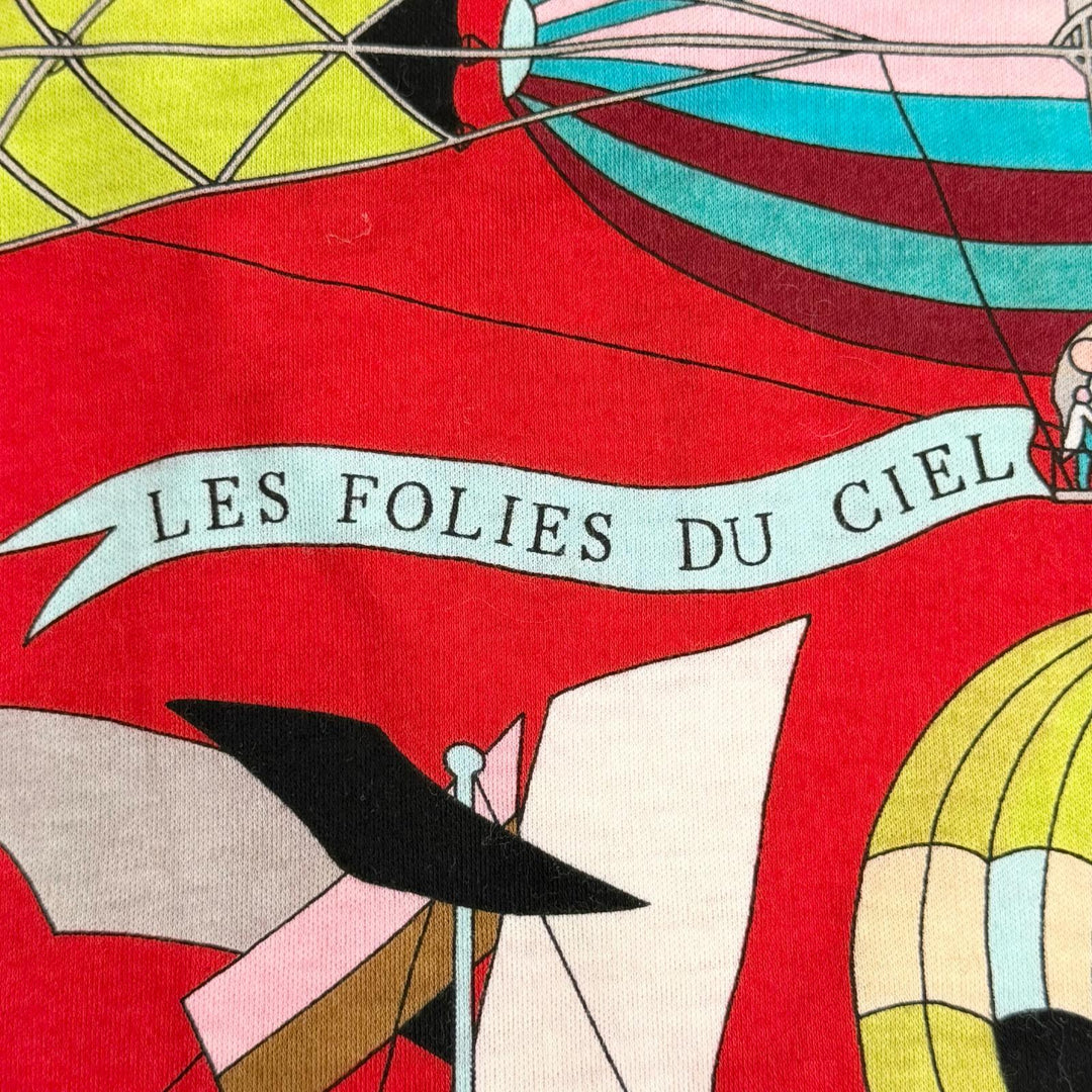 Great HERMES one piece LES FOLIES DU CIEL Crew neck short sleeve Red S