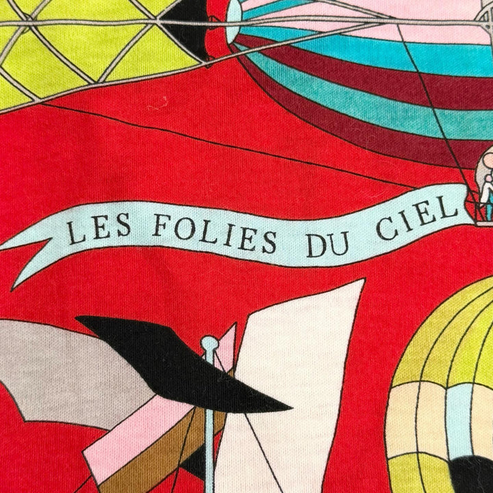Great HERMES one piece LES FOLIES DU CIEL Crew neck short sleeve Red S