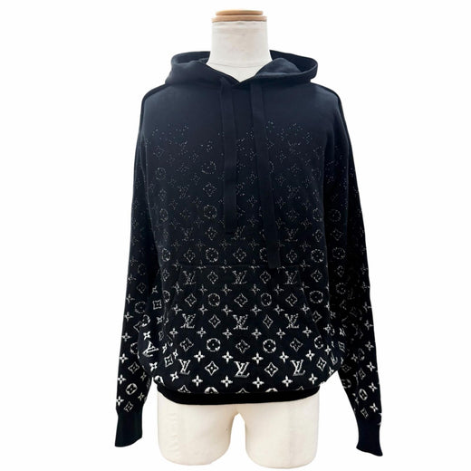 Excellent LOUIS VUITTON hoodie Monogram Gradient Pullover black cotton mens M