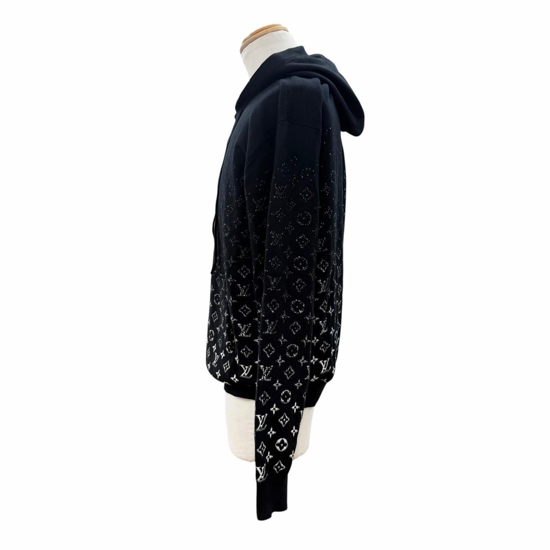 Excellent LOUIS VUITTON hoodie Monogram Gradient Pullover black cotton mens M