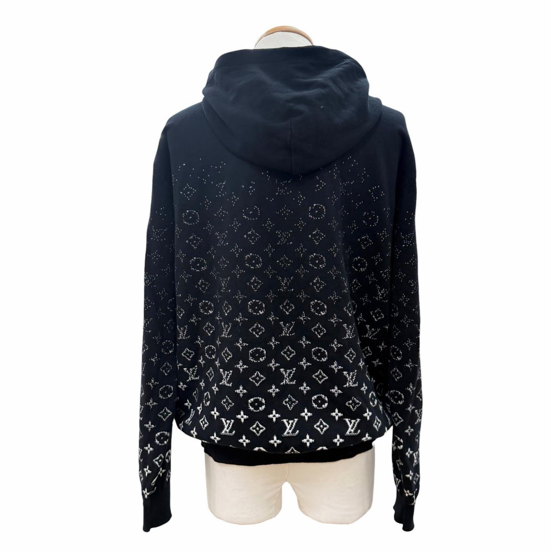 Excellent LOUIS VUITTON hoodie Monogram Gradient Pullover black cotton mens M