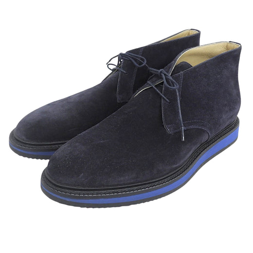 Pristine HERMES boots Navy Suede leather mens 41