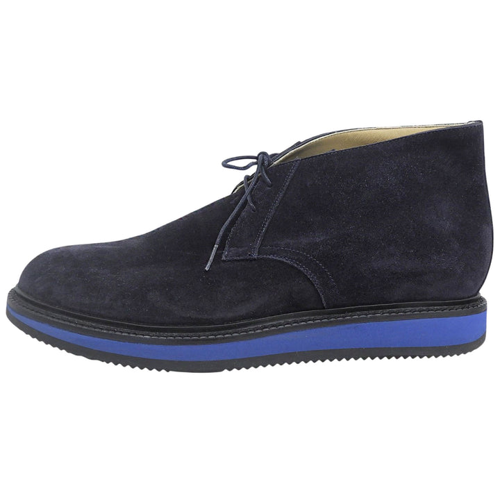 Pristine HERMES boots Navy Suede leather mens 41