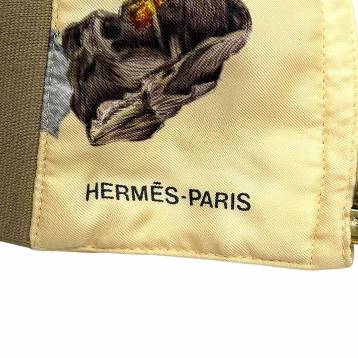 Excellent HERMES Jacket Reversible all-over print zip-up blouson Multi silk 40