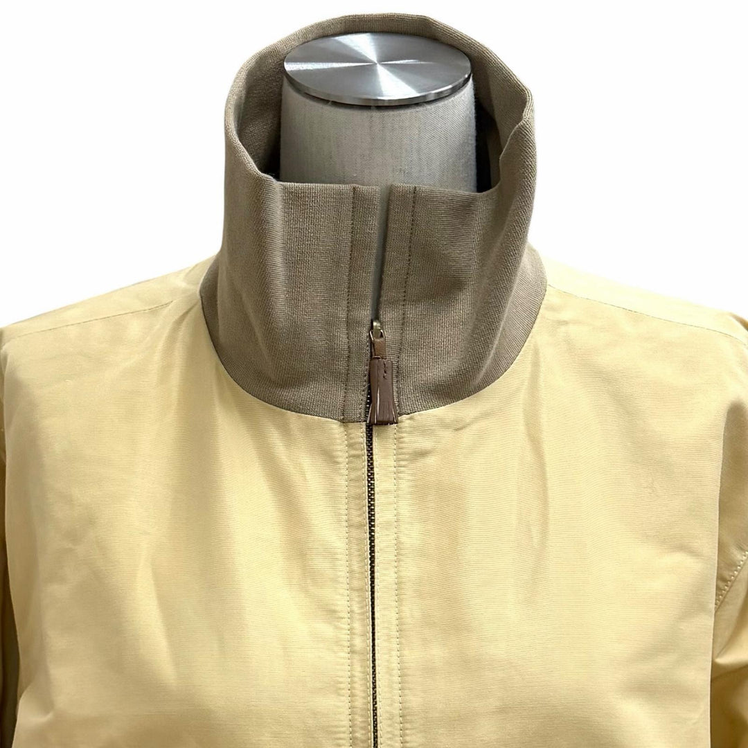 Excellent HERMES Jacket Reversible all-over print zip-up blouson Multi silk 40