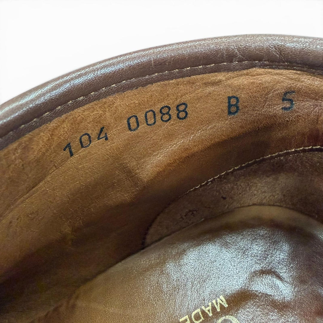 Discounted Great GUCCI short boots Horsebit Metal Leather Brown leather Women 5 104 0088