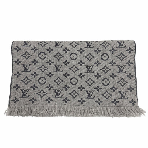 Great LOUIS VUITTON Scarf Esharp monogram classic gray wool mens M70932