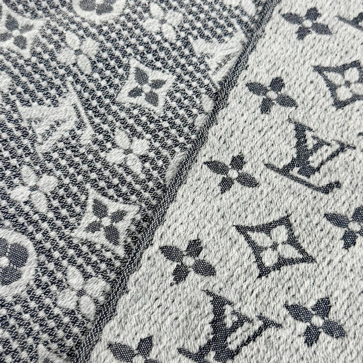 Great LOUIS VUITTON Scarf Esharp monogram classic gray wool mens M70932