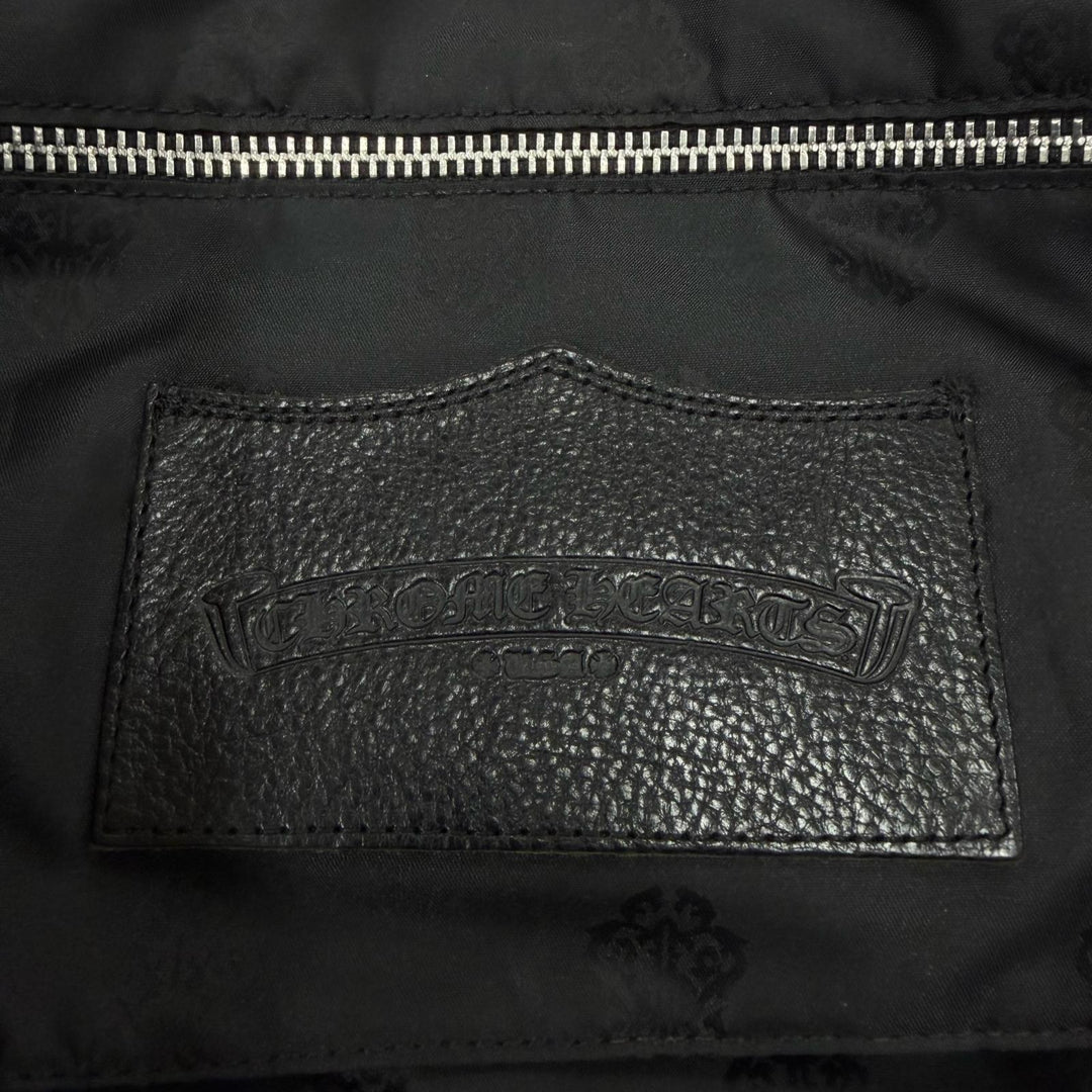 Very Good CHROME HEARTS Tote Bag FS TOTE FS Red Suede leather mens