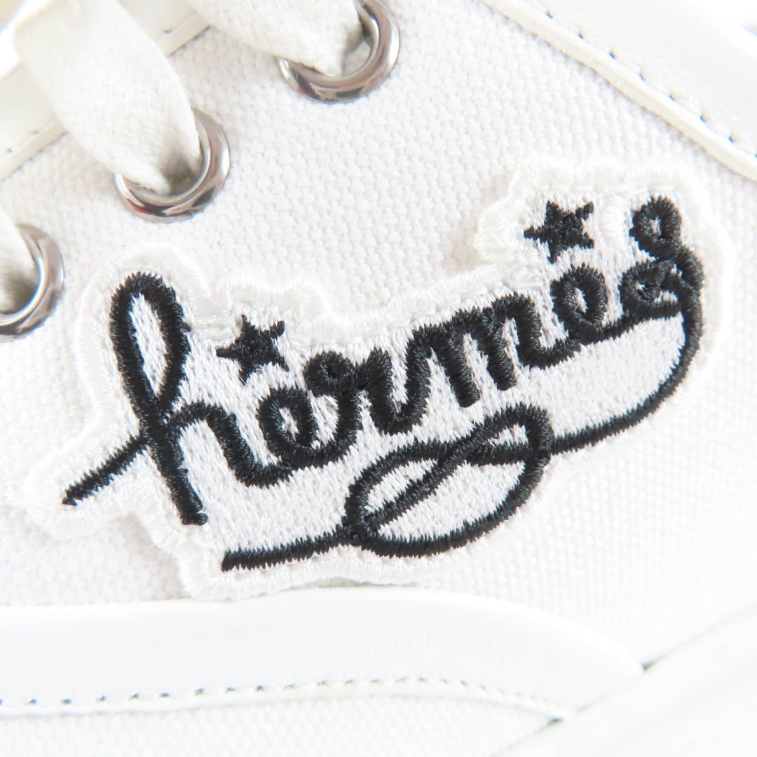 Pristine HERMES Low cut sneakers Innocent Lace-up shoes with logo patch white 36