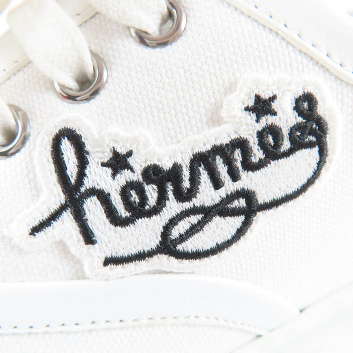 Pristine HERMES Low cut sneakers Innocent Lace-up shoes with logo patch white 36