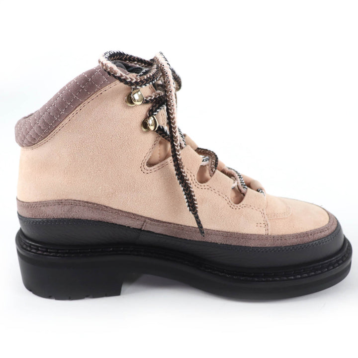 Pristine CHANEL High cut sneakers COCO Mark Lace-up Suede Leather Pink 36 G38745