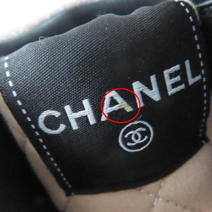 Pristine CHANEL High cut sneakers COCO Mark Lace-up Suede Leather Pink 36 G38745