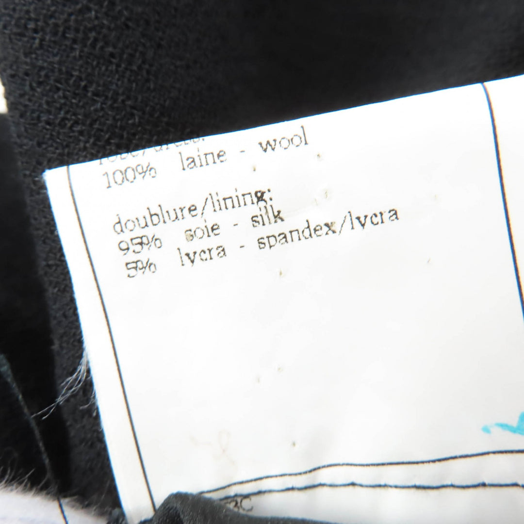 Excellent CHANEL Jacket Gripoa Button Long Length black Women 40 96A P08289