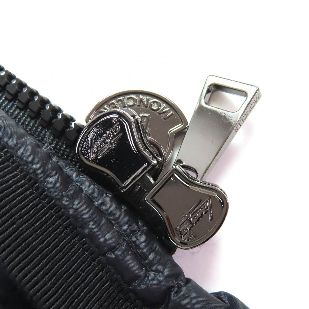 Great MONCLER down coat HERMINE Logo patch Hooded black Nylon Women 00