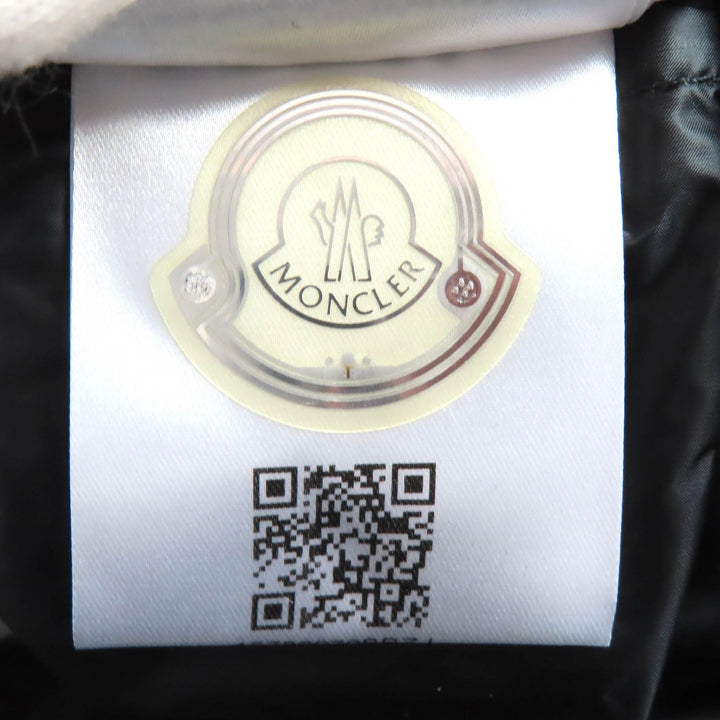 Great MONCLER down coat HERMINE Logo patch Hooded black Nylon Women 00