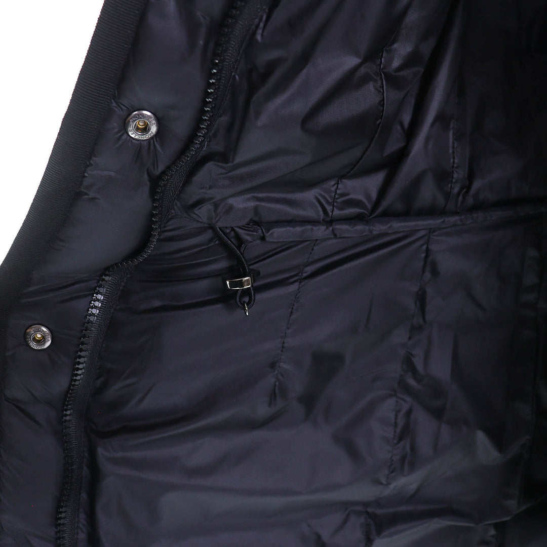 Great MONCLER down coat HERMINE Logo patch Hooded black Nylon Women 00