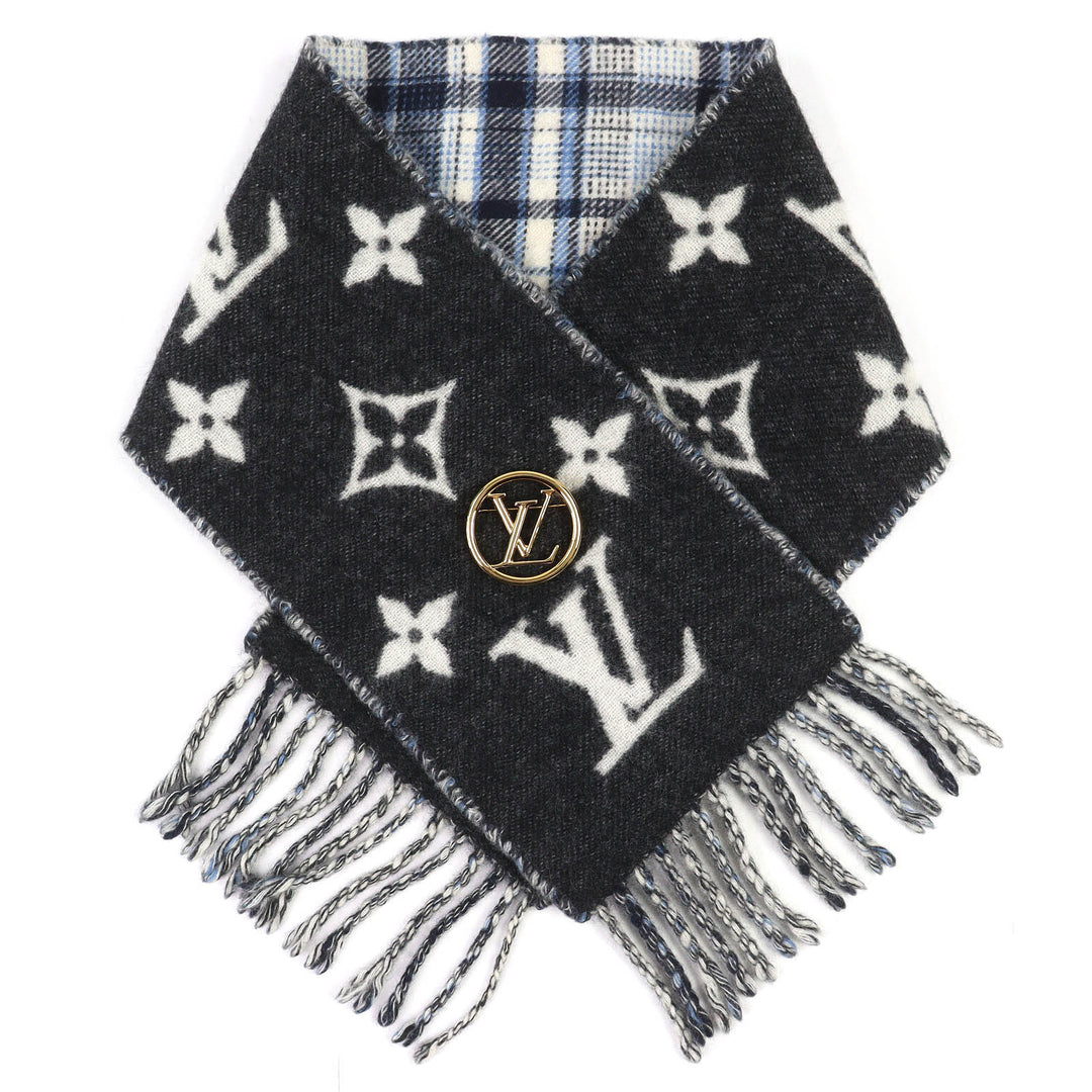 Excellent LOUIS VUITTON Scarf Echarpe Mini Reykjavik Monogram pattern M76361