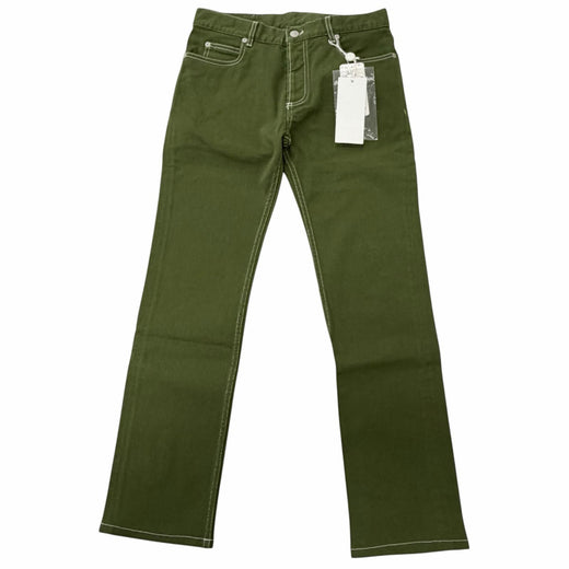 Pristine Maison Margiela 10 Denim pants 4-stitch slim stretch jeans green