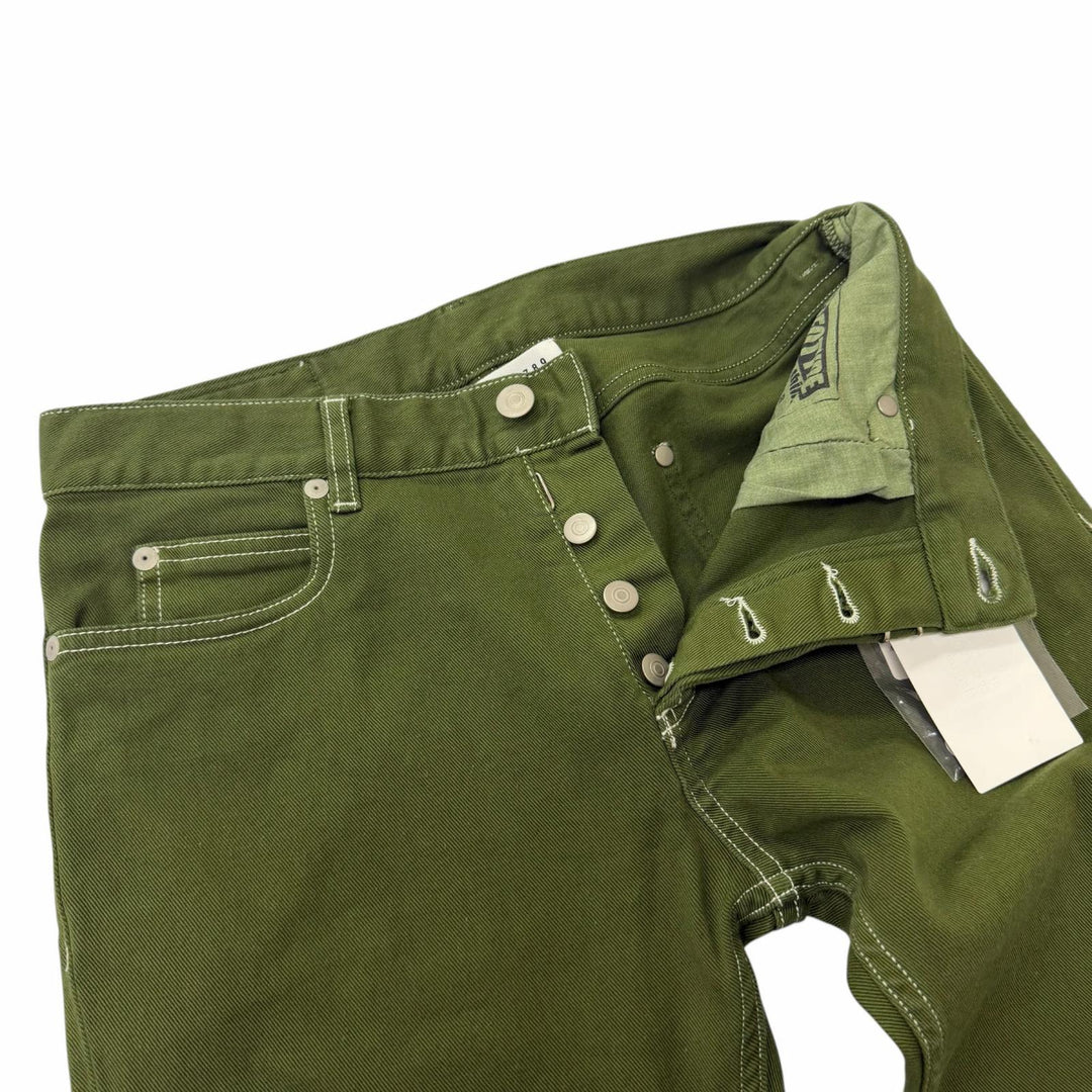 Pristine Maison Margiela 10 Denim pants 4-stitch slim stretch jeans green