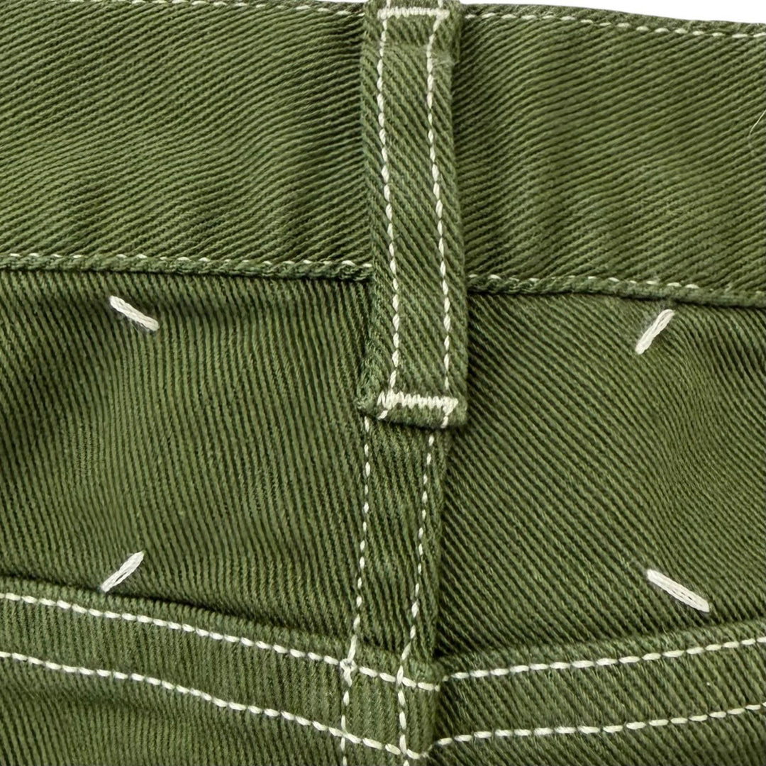 Pristine Maison Margiela 10 Denim pants 4-stitch slim stretch jeans green