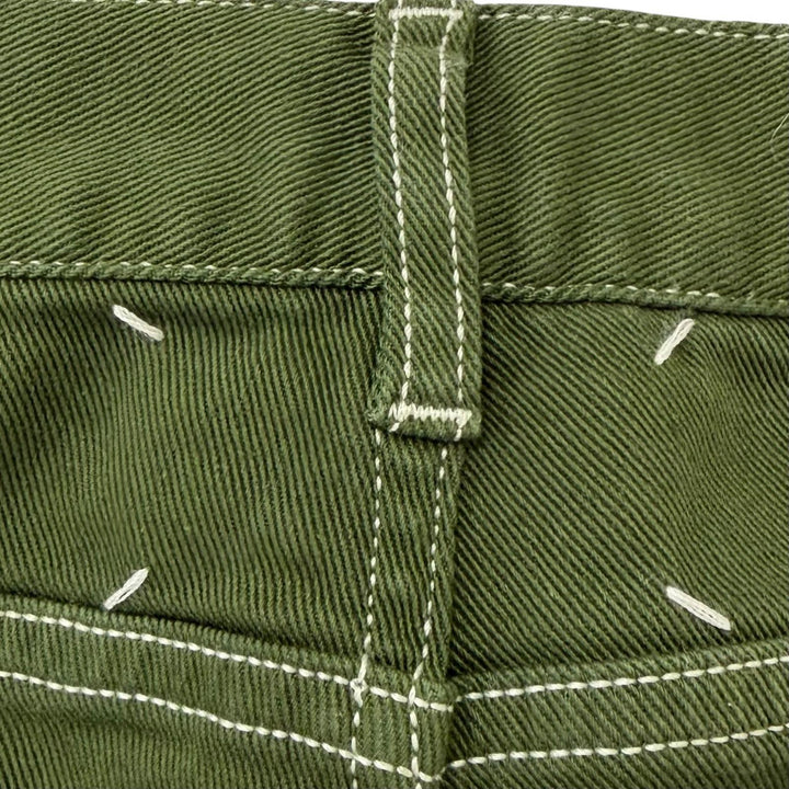 Pristine Maison Margiela 10 Denim pants 4-stitch slim stretch jeans green