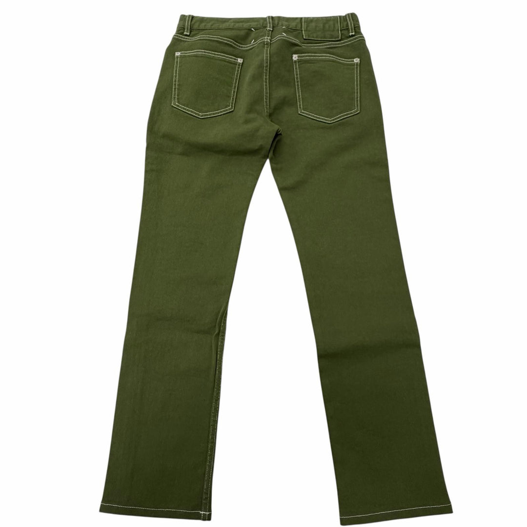 Pristine Maison Margiela 10 Denim pants 4-stitch slim stretch jeans green