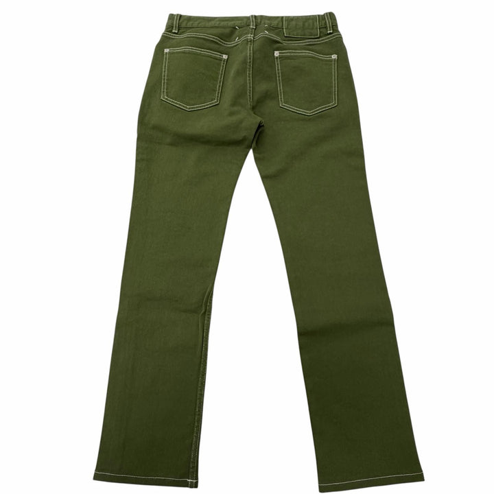 Pristine Maison Margiela 10 Denim pants 4-stitch slim stretch jeans green