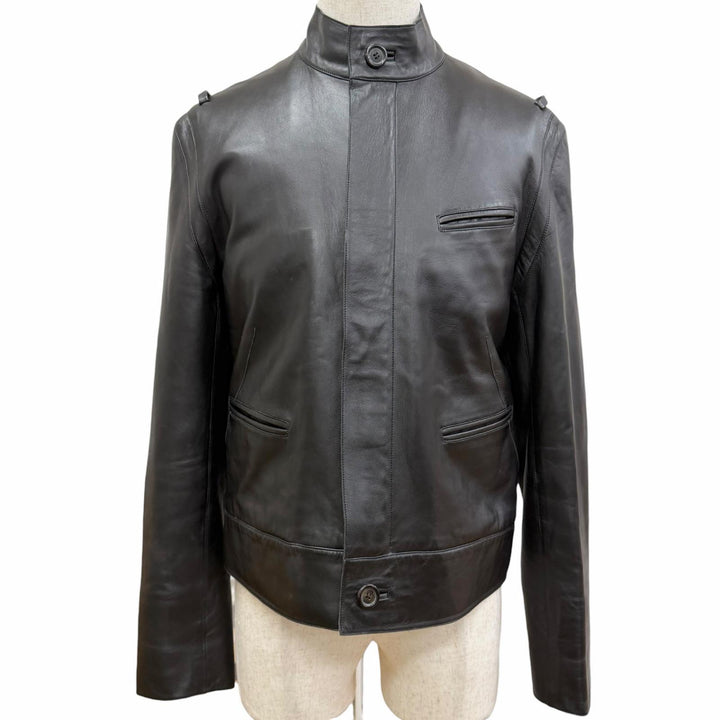 Great LOUIS VUITTON Leather jacket Stand-collar leather jacket
