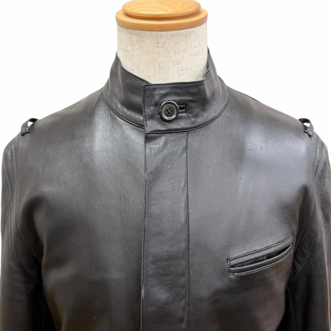 Great LOUIS VUITTON Leather jacket Stand-collar leather jacket