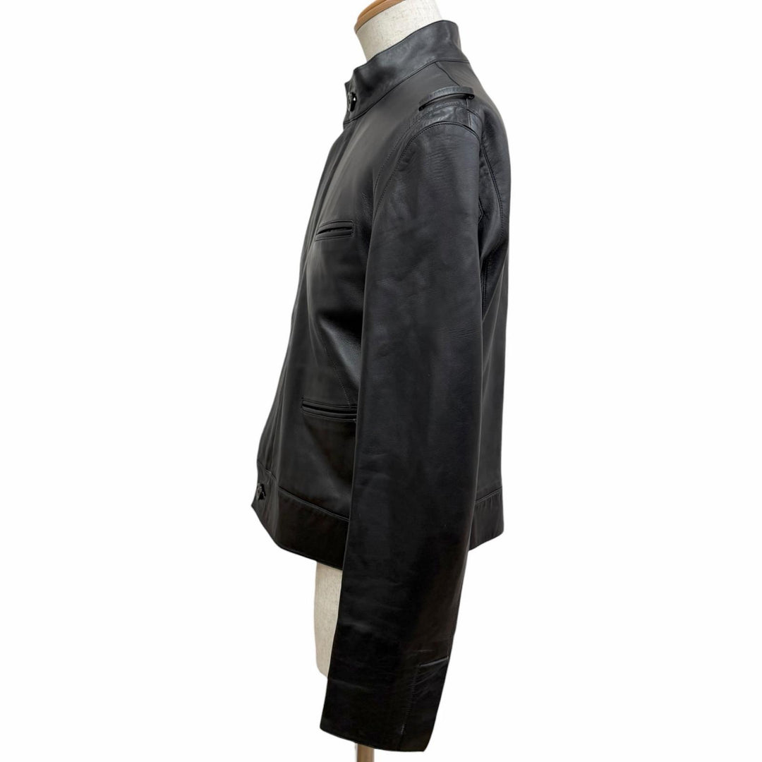 Great LOUIS VUITTON Leather jacket Stand-collar leather jacket