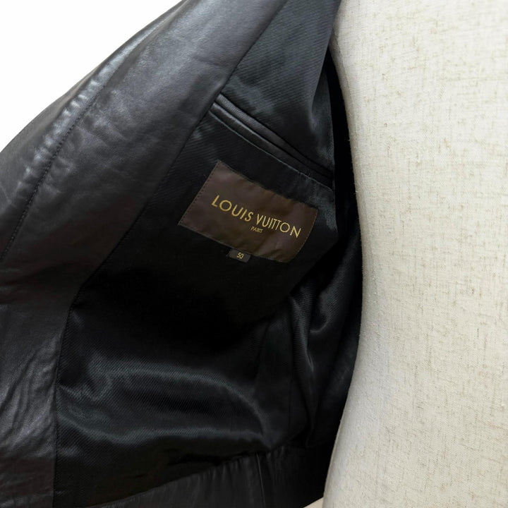 Great LOUIS VUITTON Leather jacket Stand-collar leather jacket