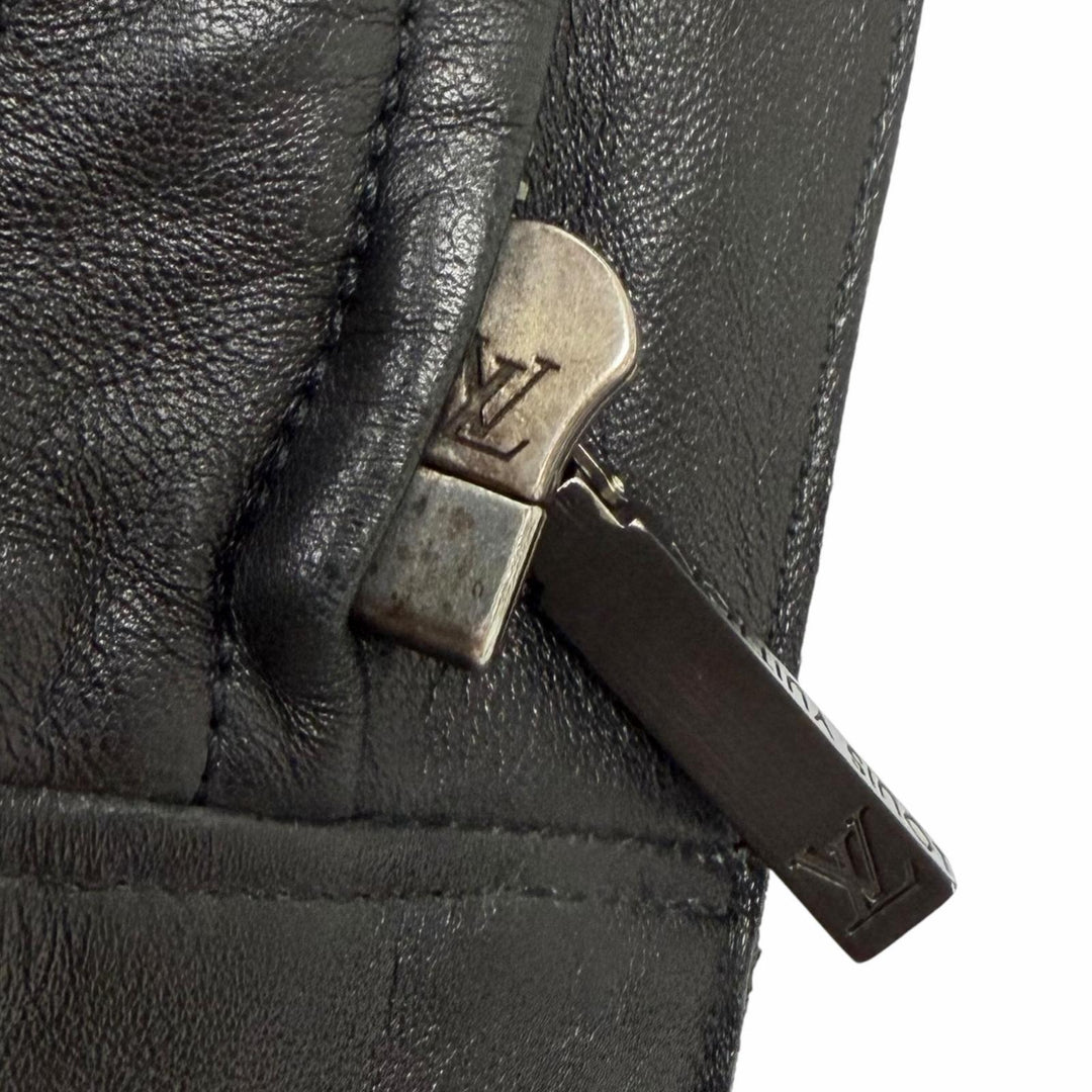 Great LOUIS VUITTON Leather jacket Stand-collar leather jacket
