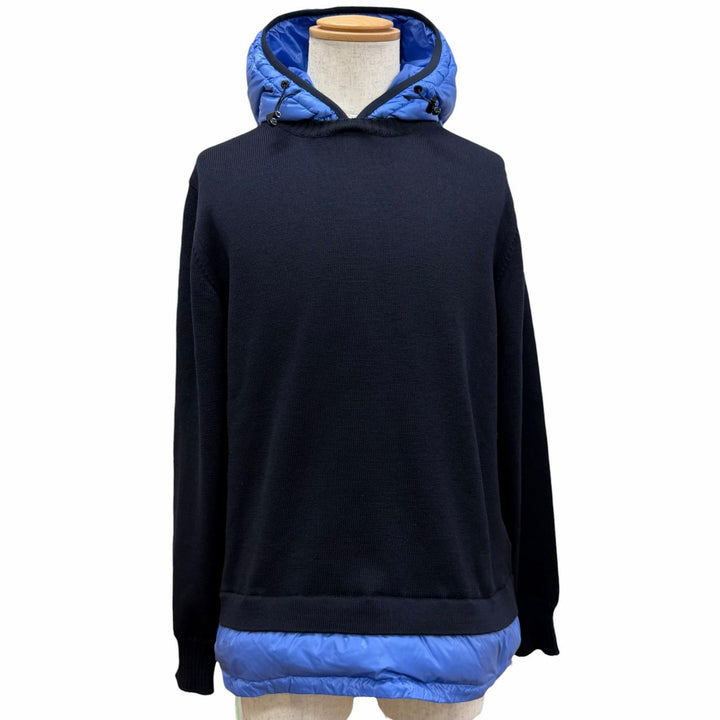 Great MONCLER hoodie MAGLIONE TRICOTGIROCOLLO Down-switch knit