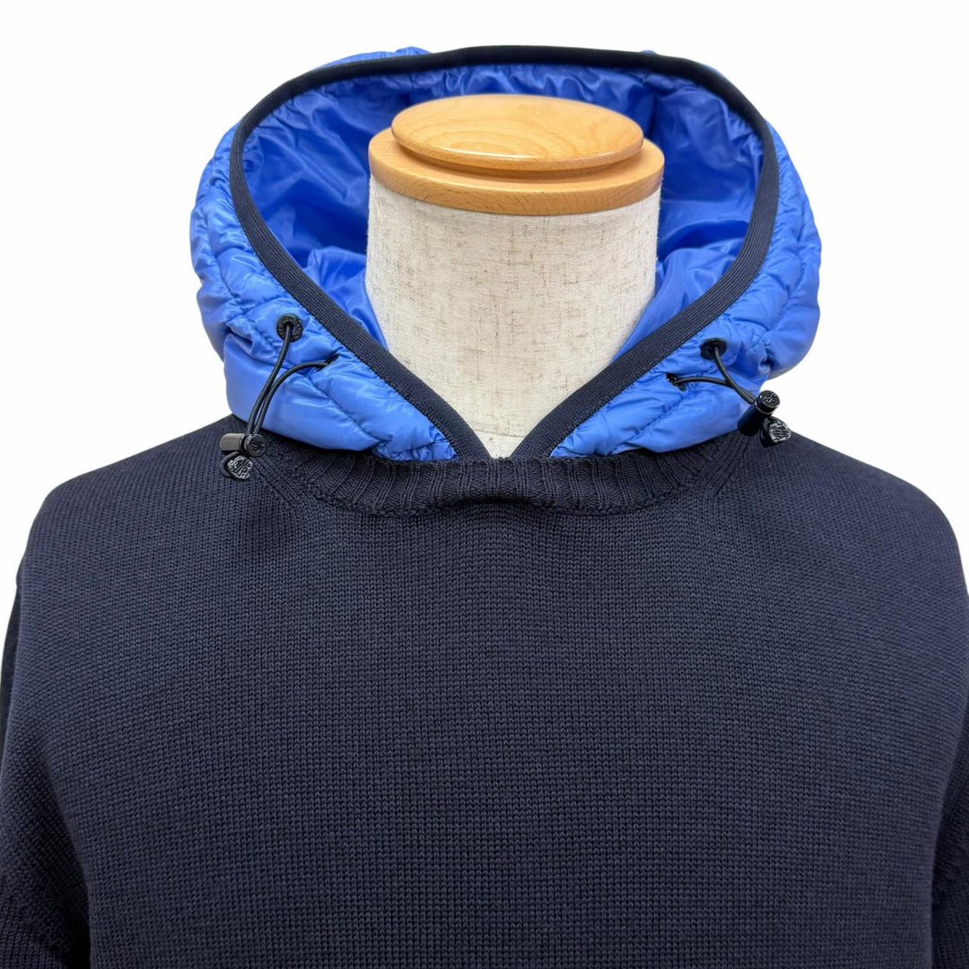 Great MONCLER hoodie MAGLIONE TRICOTGIROCOLLO Down-switch knit