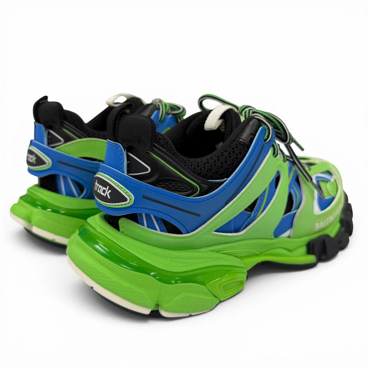 Great BALENCIAGA Low cut sneakers TRACK TRAINERS leather Light green 24.5 542436
