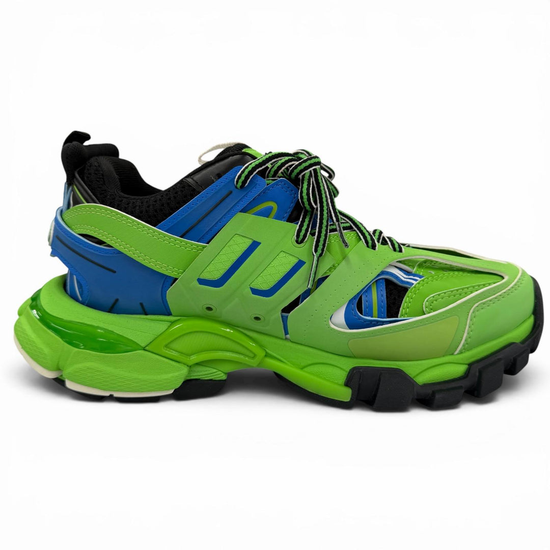 Great BALENCIAGA Low cut sneakers TRACK TRAINERS leather Light green 24.5 542436