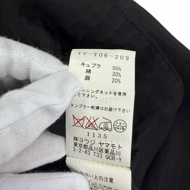 Excellent Y's Jacket Linen blend, cropped length black Cupra Women 1