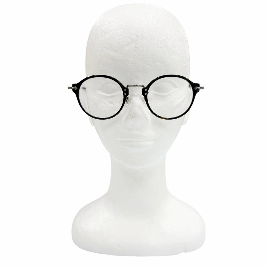 Excellent EYEVAN Glasses 7285 Tortoiseshell Pattern Boston black mens E-0507