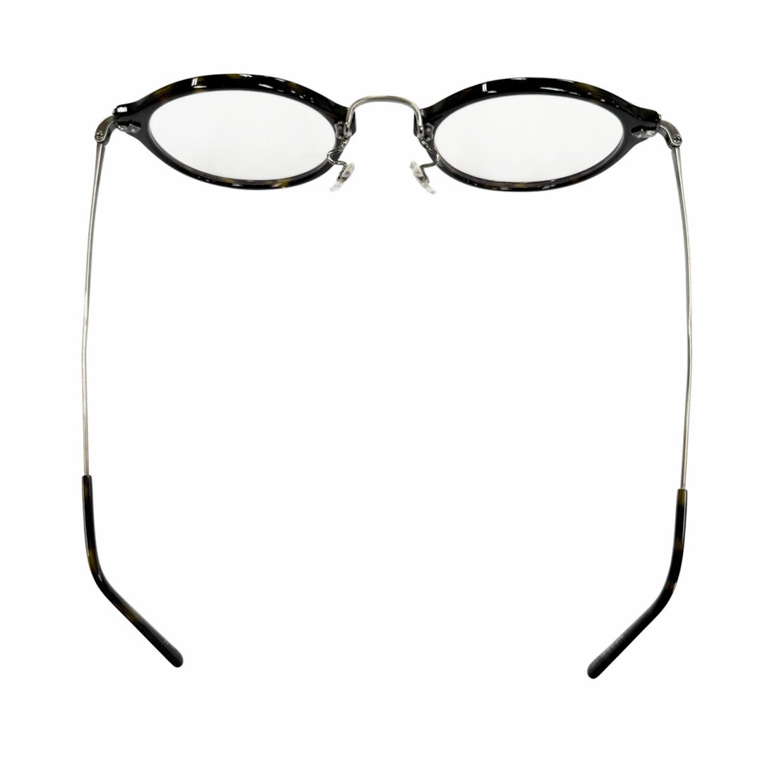 Excellent EYEVAN Glasses 7285 Tortoiseshell Pattern Boston black mens E-0507