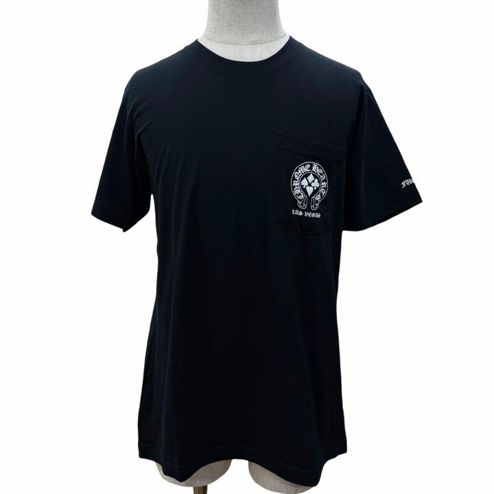 Excellent CHROME HEARTS Short sleeve T-shirt Horseshoe logo print