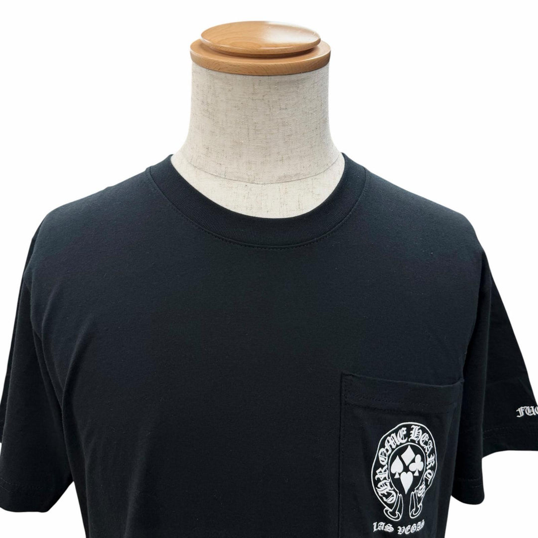 Excellent CHROME HEARTS Short sleeve T-shirt Horseshoe logo print