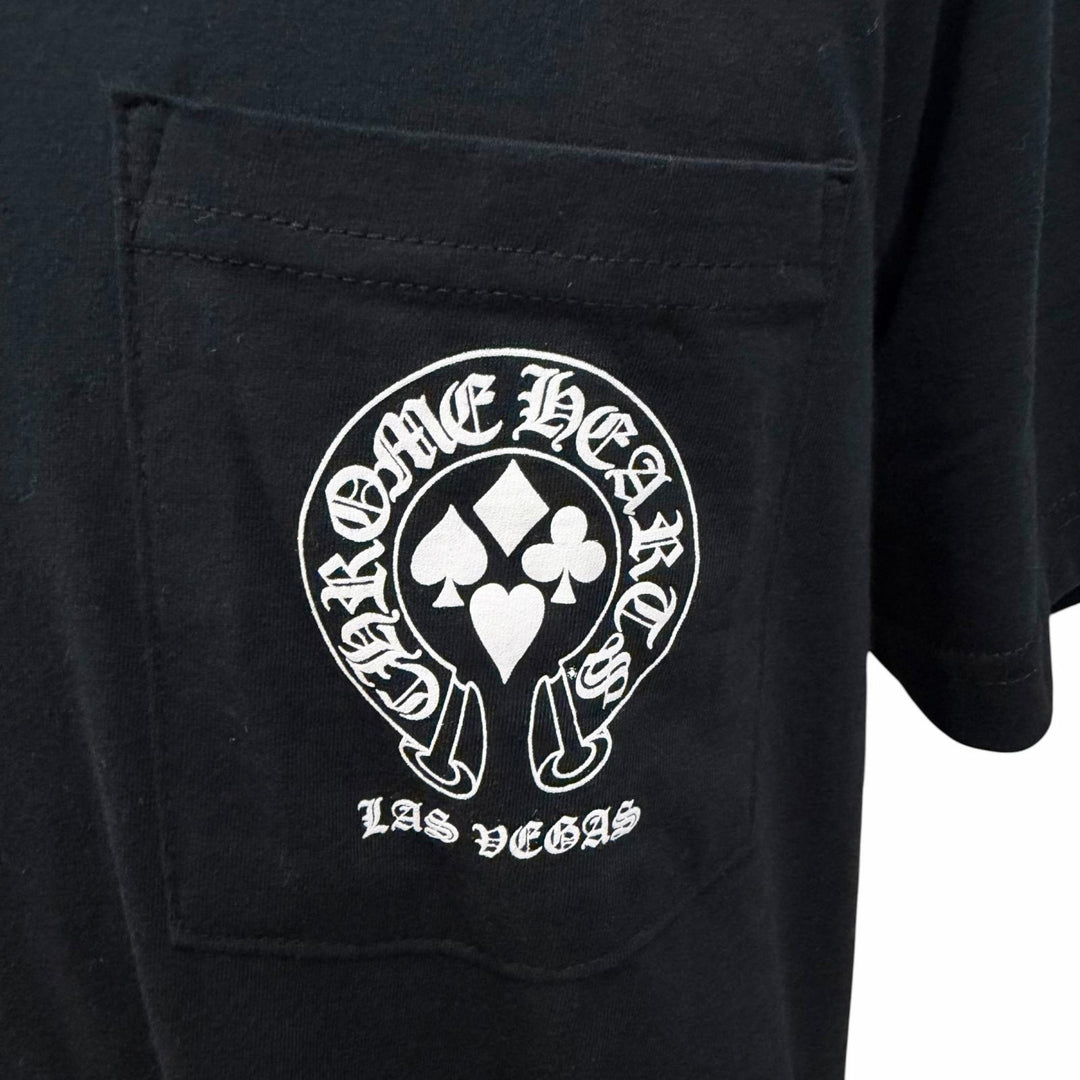 Excellent CHROME HEARTS Short sleeve T-shirt Horseshoe logo print