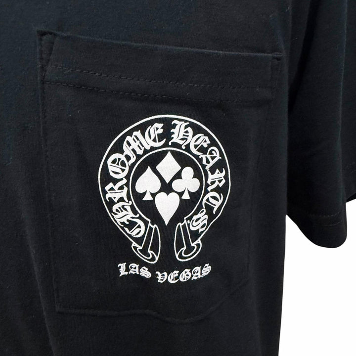 Excellent CHROME HEARTS Short sleeve T-shirt Horseshoe logo print