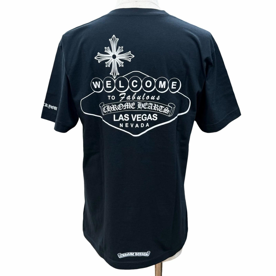 Excellent CHROME HEARTS Short sleeve T-shirt Horseshoe logo print