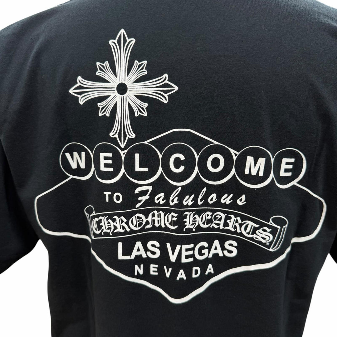 Excellent CHROME HEARTS Short sleeve T-shirt Horseshoe logo print