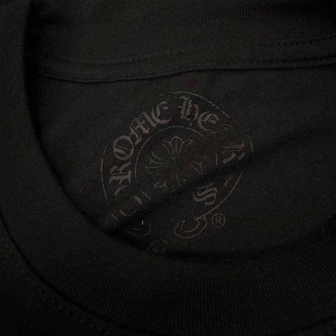 Excellent CHROME HEARTS Short sleeve T-shirt Horseshoe logo print