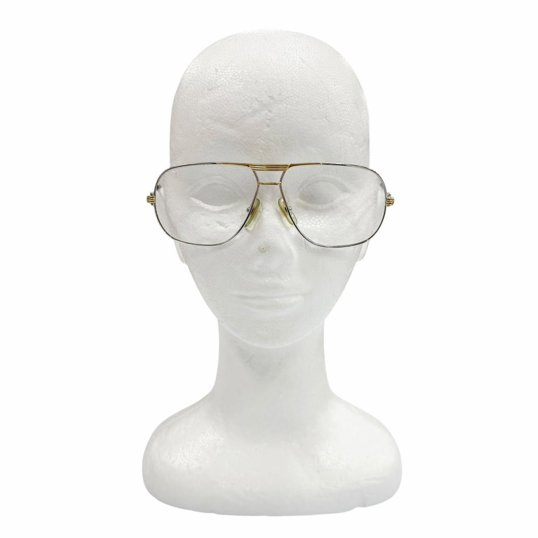 Very Good Cartier Glasses Trinity Two Bridges Silver mens
