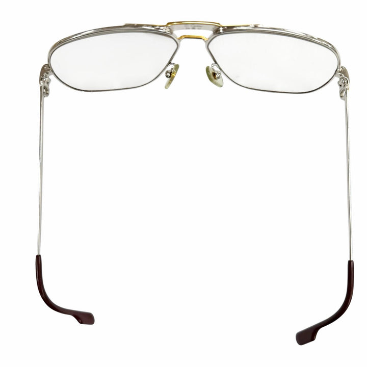 Very Good Cartier Glasses Trinity Two Bridges Silver mens